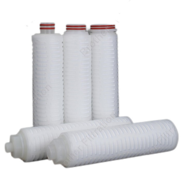 PP pleated cartridges remove larger particles and sediment
